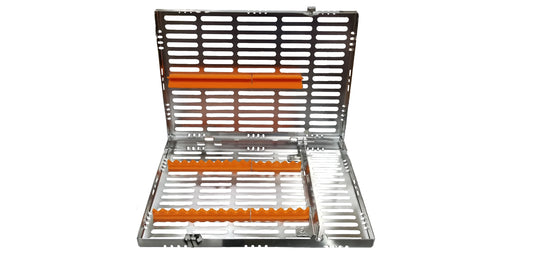 Tray Rack Cassette 16 Plus Pieces Instruments Surgical Dental Labor Sterilization Box NNA Medical - Dentow Dental