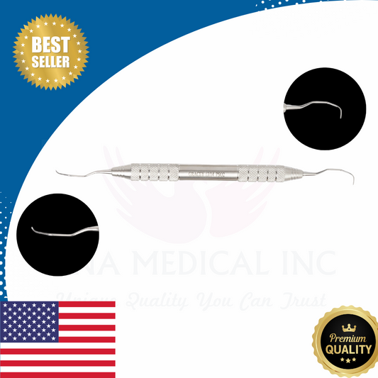 Dental Gracey Curettes 13/14 Periodontal Hollow Handle Steel Instruments NNA Medical - Dentow Dental