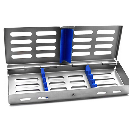 3 Pcs Dental Sterilization Cassette, Autoclave Tray Rack, Box,5-Instrument 'Blue NNA Medical - Dentow Dental