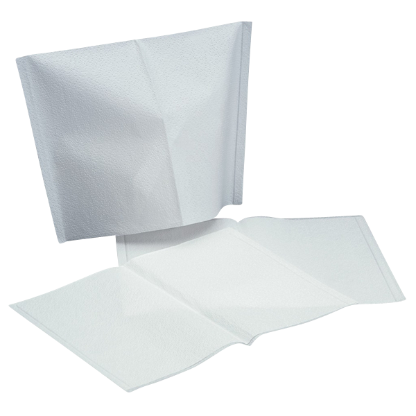 Headrest Cover Paper/Poly 10x13 White 500/Cs