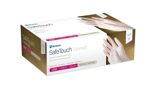 SAFETOUCH Connect POWDER FREE 100 Latex Gloves (MEDICOM)