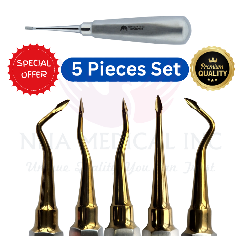 SET OF 5 PIECES DENTAL ELEVATOR INSTRUMENT NNA Medical - Dentow Dental