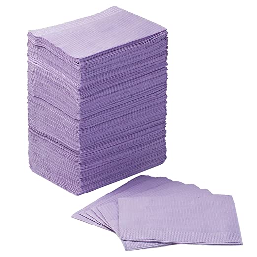 500 Disposable Dental Bibs 3-Ply Medical Tattoo Towels 13"x18"