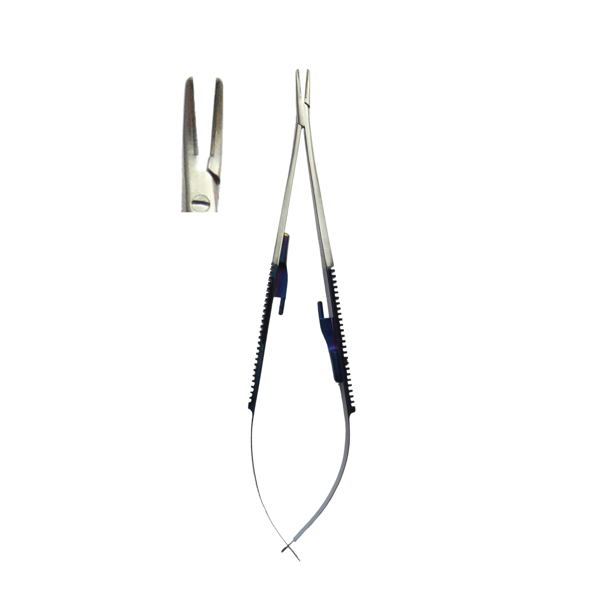 CastroViejo Forceps Curved Needle Holder NNA Medical - Dentow Dental