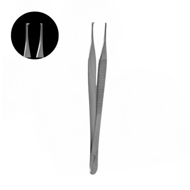 Adson Tissue Forceps Straight Tips 1x2 Teeth Surgical Dental Instruments NNA Medical - Dentow Dental