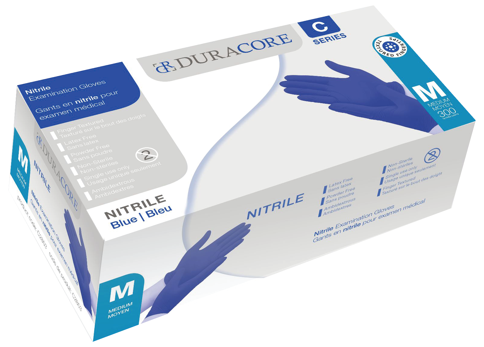 DURACORE NITRILE EXAMINATION GLOVES POWDER-FREE (300 In the box) - Dentow Dental