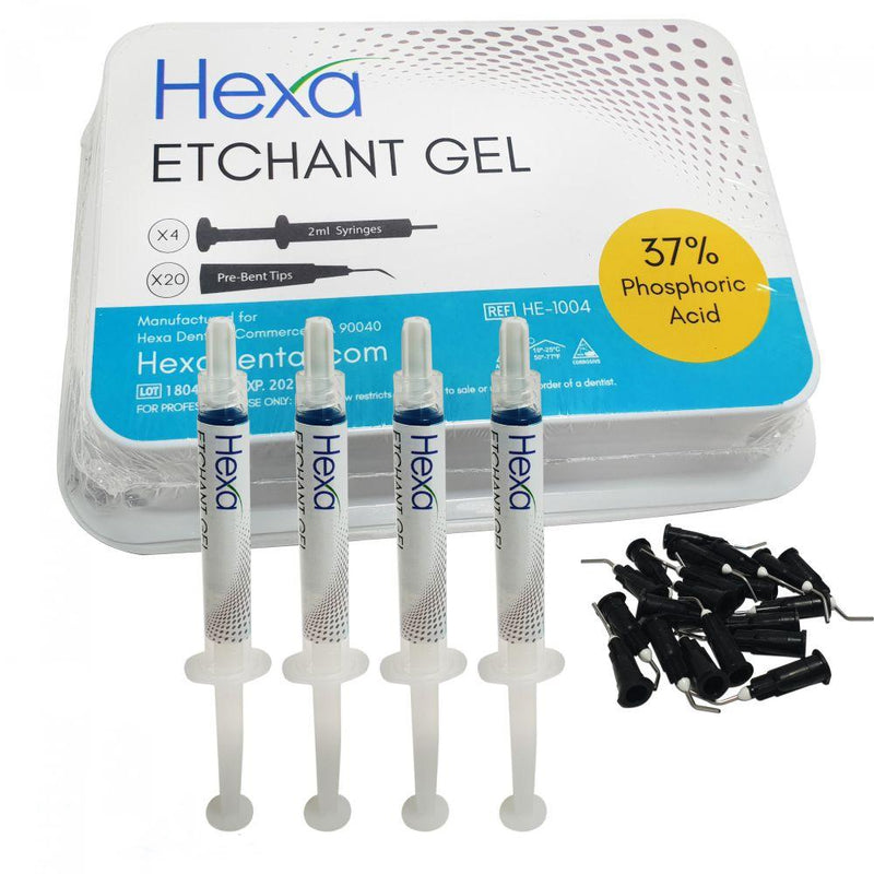 Hexa Etch Gel 37% , 2ml , 4 Syringes Blue, HE-1004