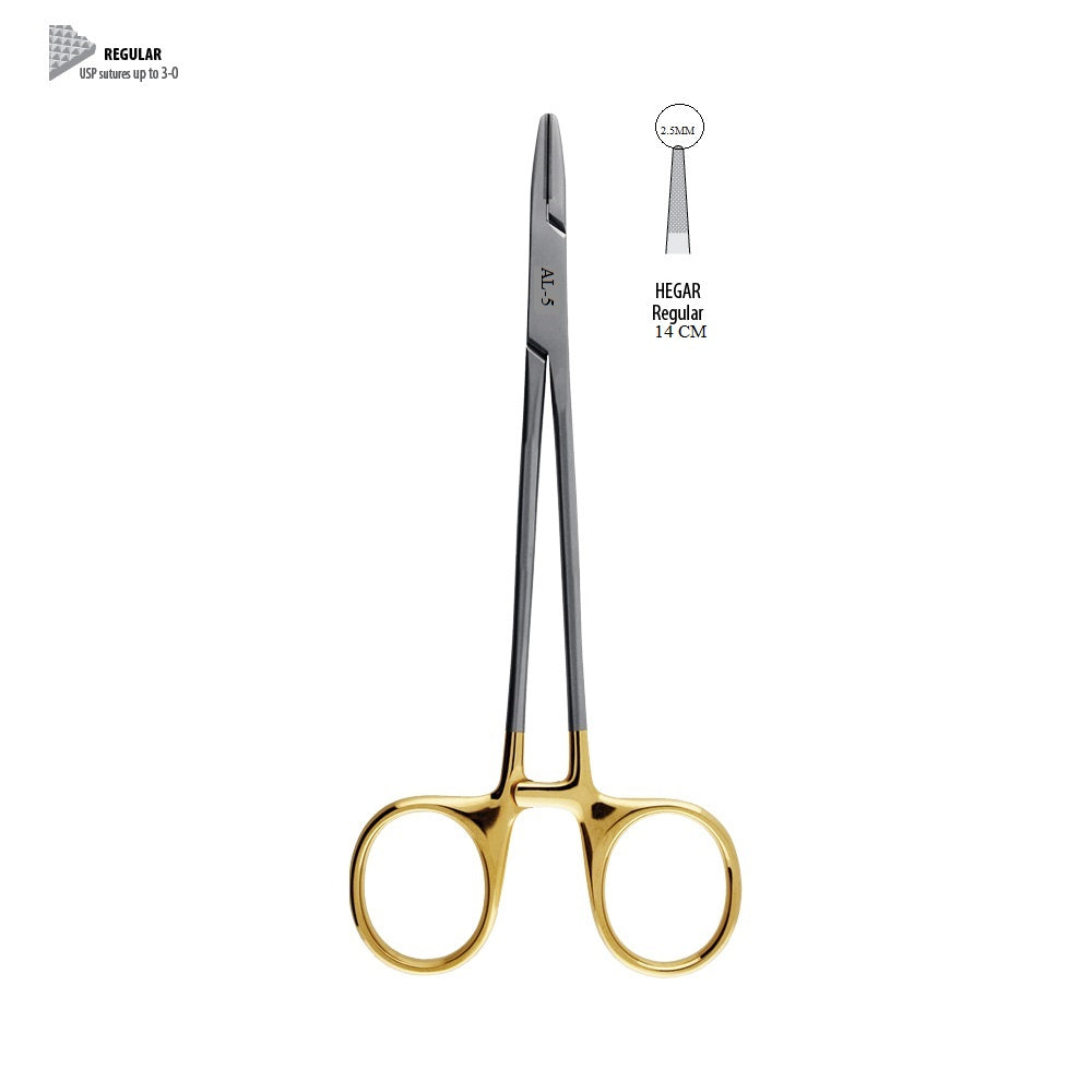 Mayo Hegar Needle Holder with Tungsten Carbide tip Surgical Dental NNA Medical - Dentow Dental