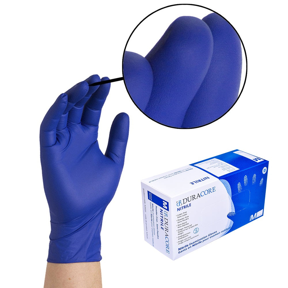 DURACORE NITRILE EXAMINATION GLOVES POWDER-FREE (300 In the box) - Dentow Dental