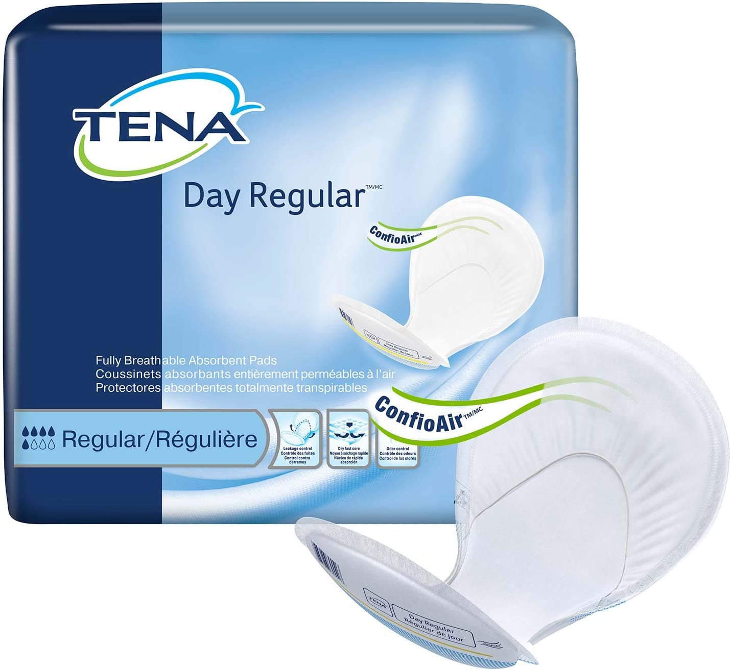 Tena Day Regular 2 Piece Incontinence Pads, 46 Count - Dentow Dental