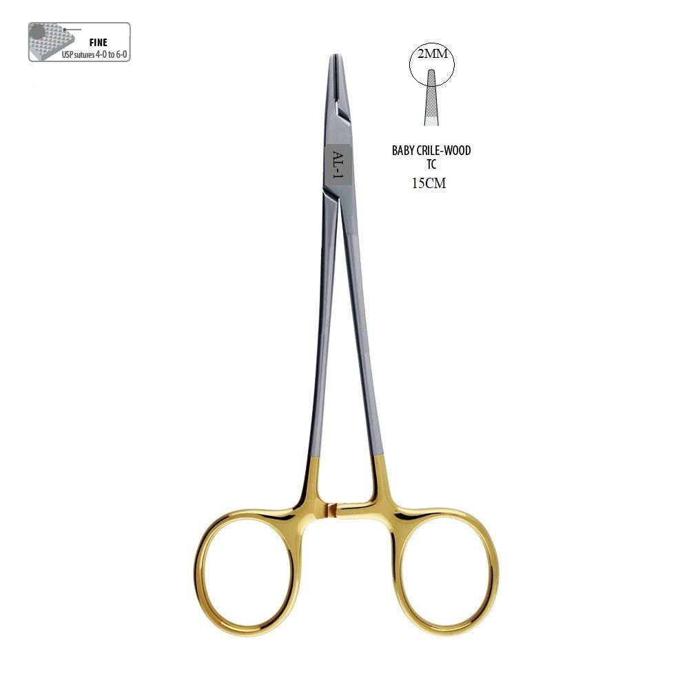 Crile-Wood Needle Holder TC 15CM - Dentow Dental